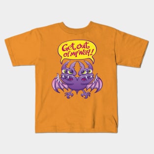 Two heads in a single bat asking each other to get out of the way Kids T-Shirt